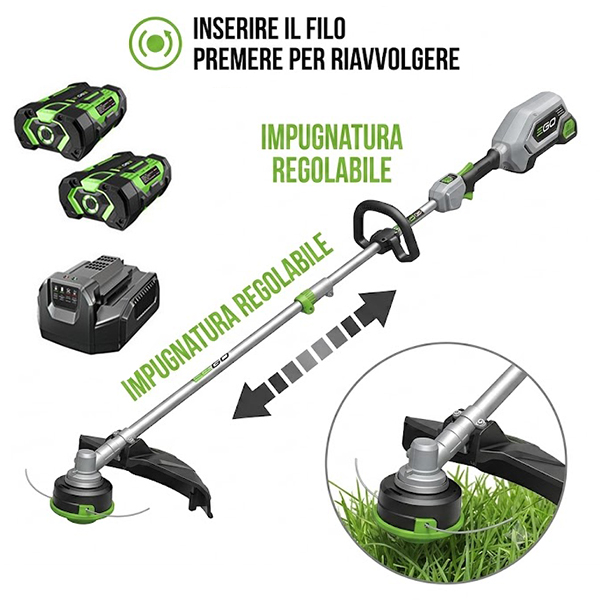 EGO KIT Decespugliatore ST1401E-ST con 2 Batteria e Caricabatterie - EGO - Immagine 3